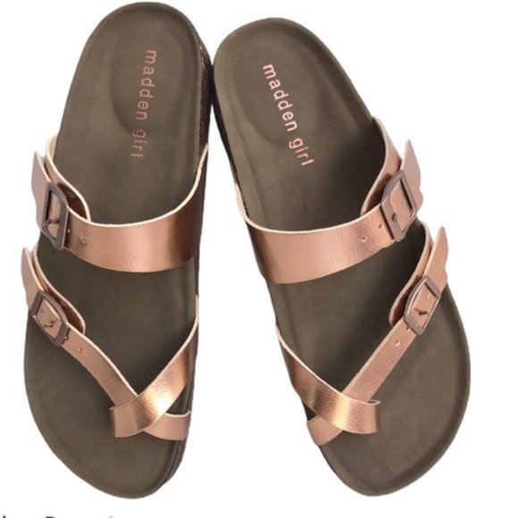 madden girl bryceee rose gold sandals